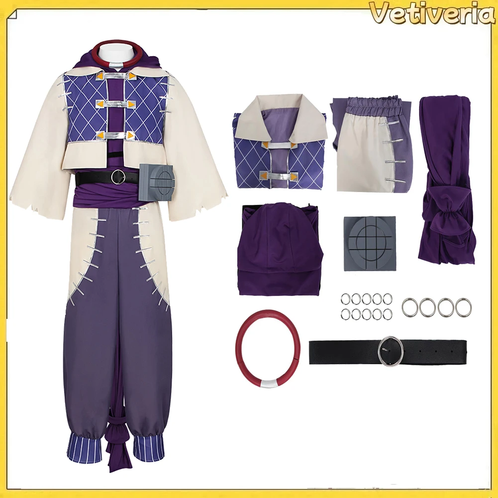 

Jabba Cosplay Costume Game Roleplay Disfraz Uniform Shirt Coat Pants Bracelet Ring Belt Adult Halloween Carnival Disguise Suit