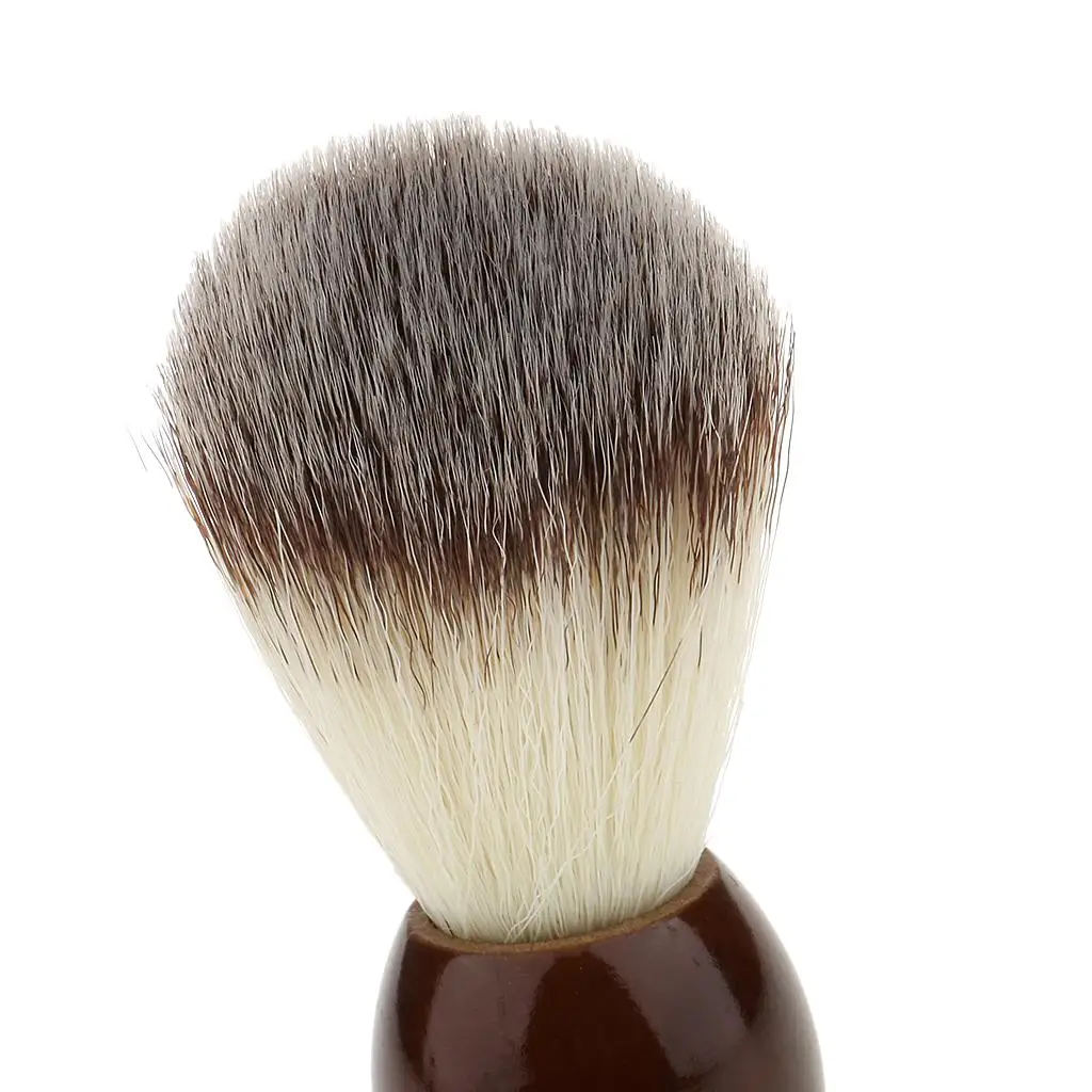 Mustache Brush Shaving Bowl Kit Synthetic Shaving Brush Foam Soap Holder for Men's Shaving Salon