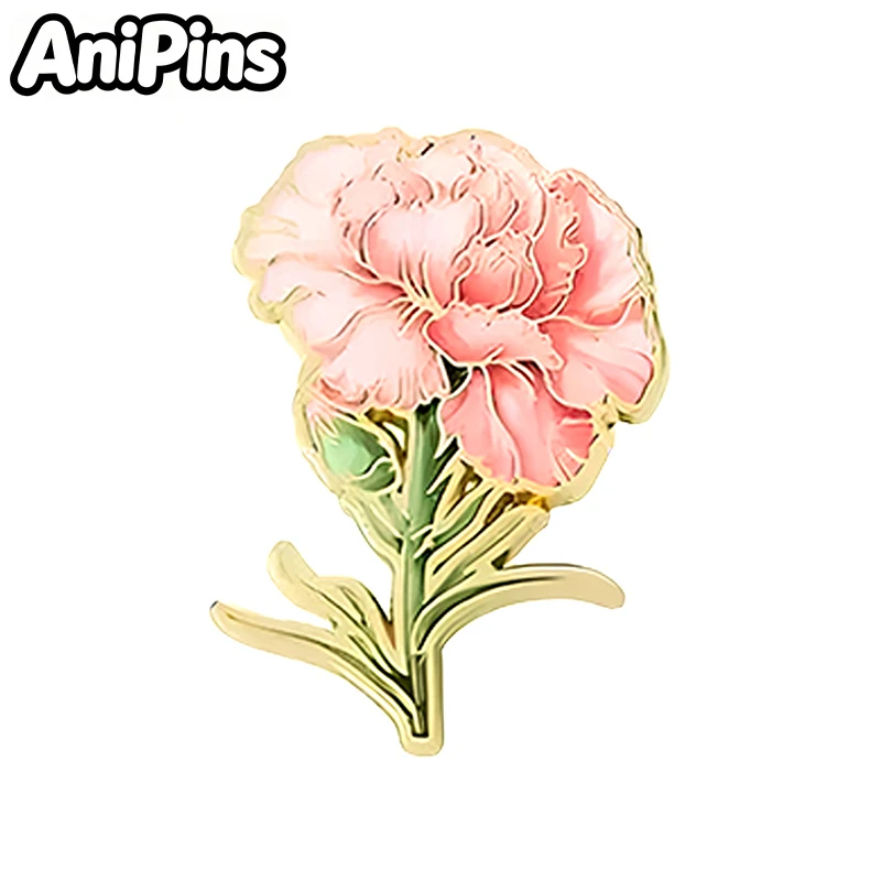 AniPins Lovely Flowers Pins For Women Girl's Clothes Backpack Brooch Pin 10-design Plants Badge Gifts
