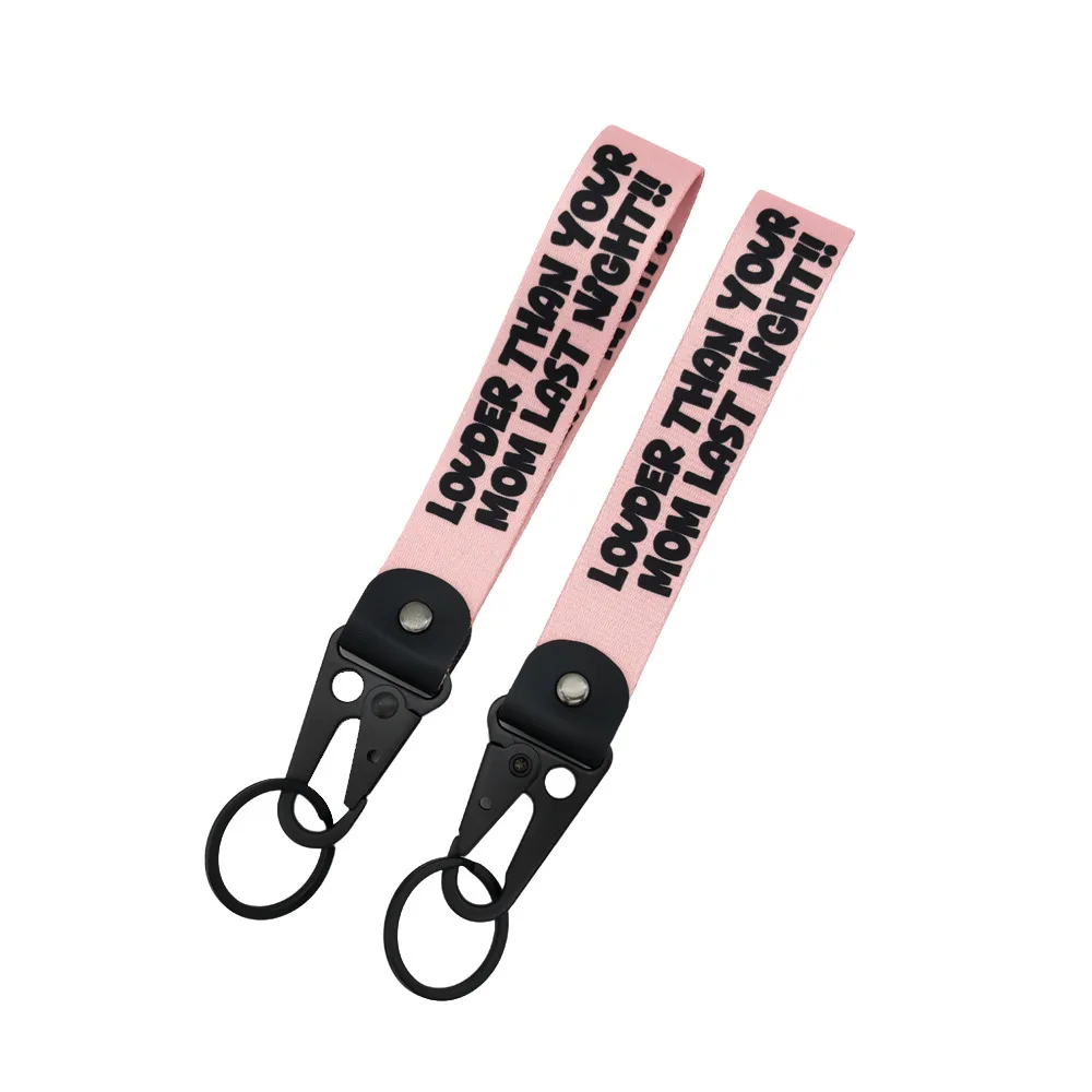 JDM Key Tags Keychain Quotation Phrase Word Car Key Chain Pendant Jewelry Gifts For Men Women Lanyard Motorcycle Accessories