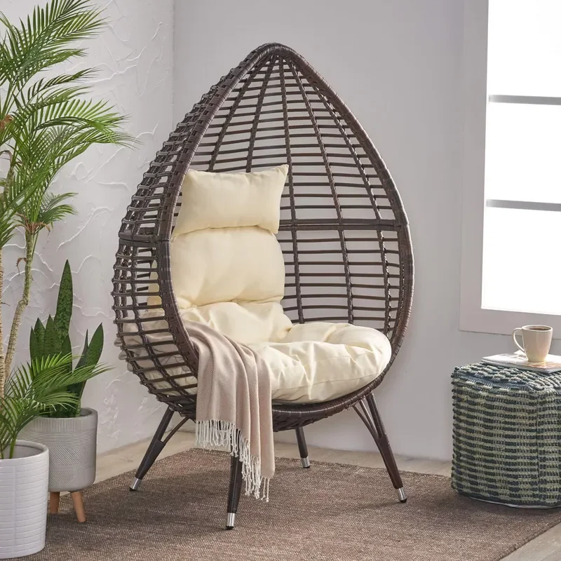 Wholesale Wicker Rattan Water Drop Swing Outdoor Garden Furniture Patio Yard Decor