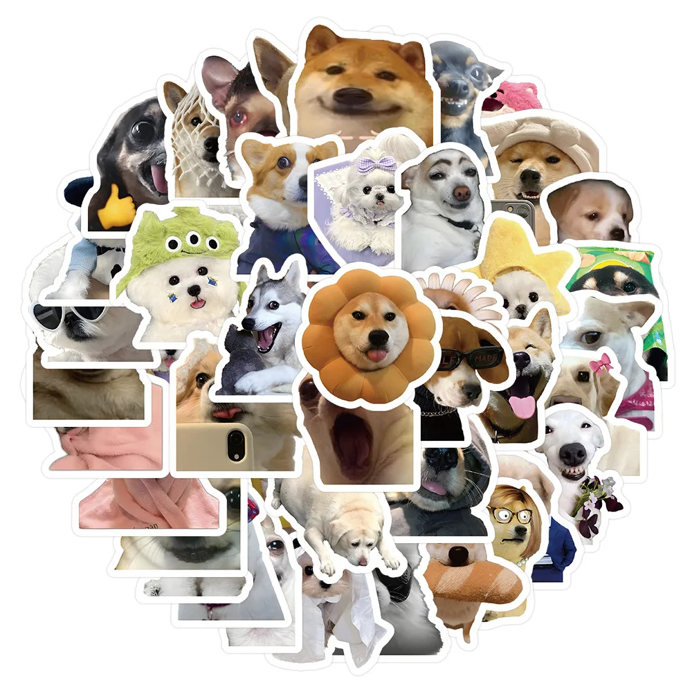 10/30/50pcs adesivi per cani Kawaii animali divertenti decalcomanie per cartoni animati carini giocattoli per bambini bagagli per Laptop valigia