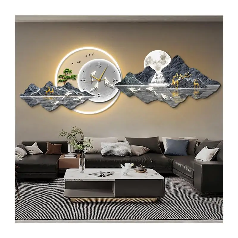 Smartlife التوصيل الأوروبي على مدار الساعة اللوحة مضيئة عرض الصوت الحديثة الفاخرة ساعة حائط المطبخ الجمالي Wanduhr جدار ديكور