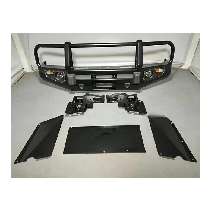 GZDL4WD 4x4 Factory Steel Front Bumper for Land Cruiser LC100 Front Bull Bar Rolled Steel Bumper 3