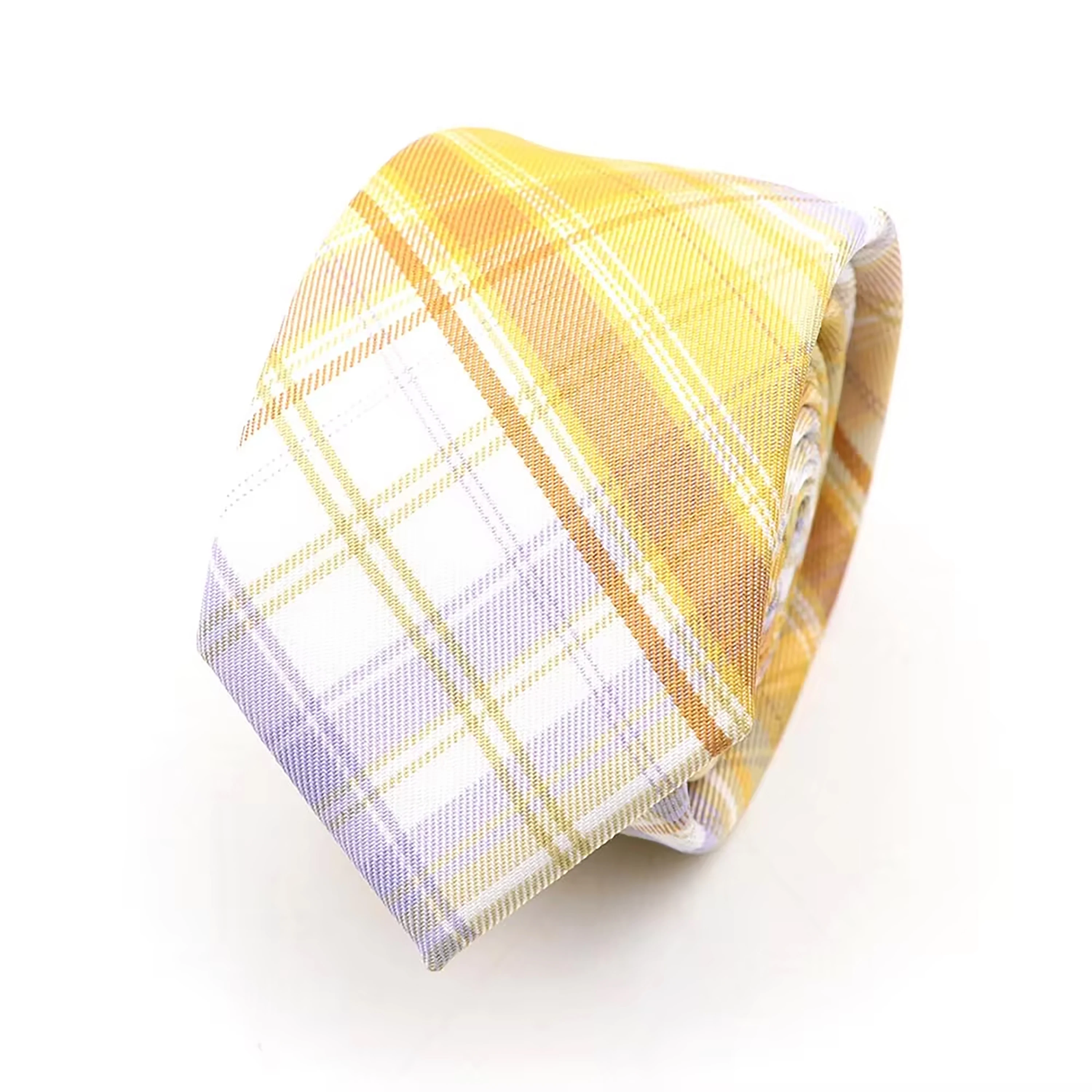 Men\'s Check Stripe 6cm Tie 100% Cotton Neckties  Gift For Man Plaid Series Wedding Party Gift Accessories Women\'s Anime Tie