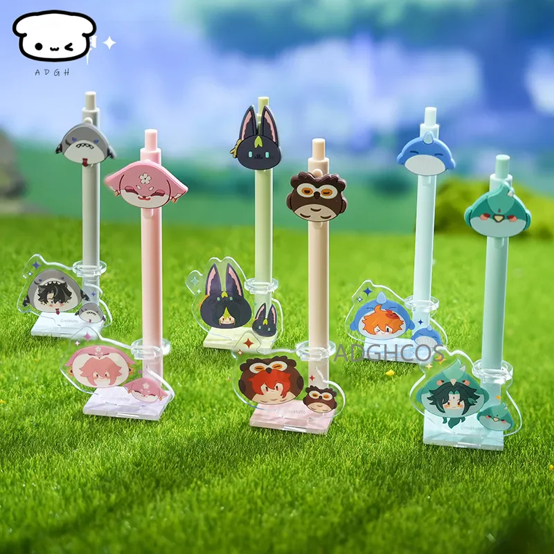 

Оригинальный акриловый держатель для ручек/подставка с персонажами аниме Genshin Impact (Дилук, Сяо, Тартаглия) – изысканный подарок для косплея