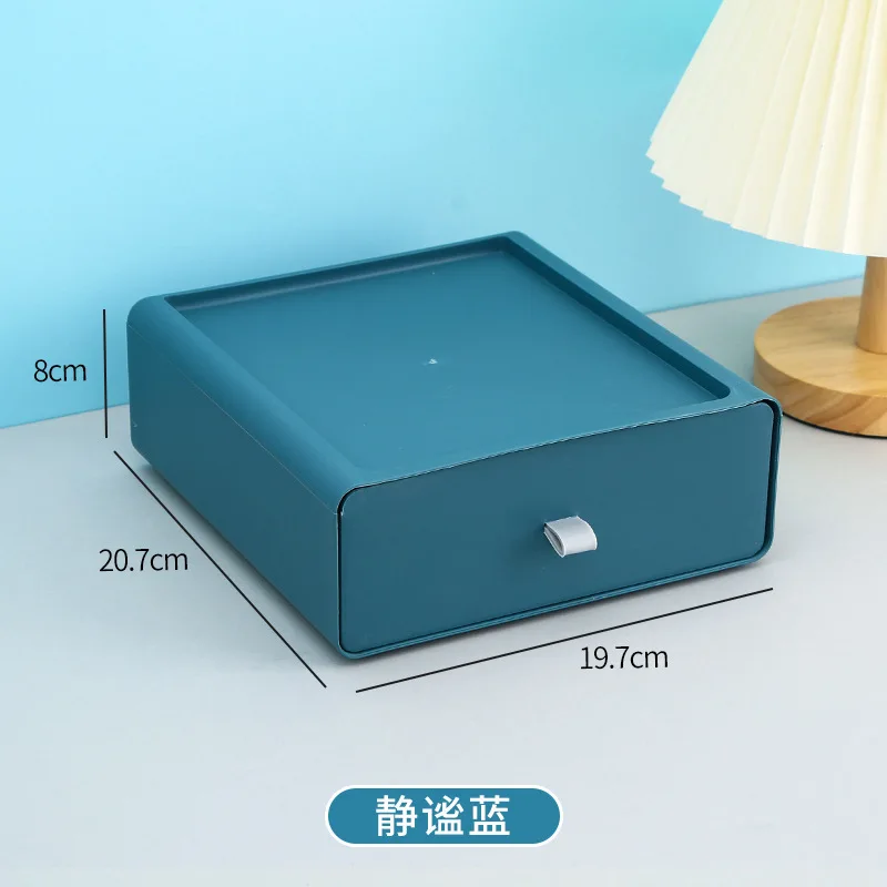 Home Desktop With The Same Color Storage Box Drawer Office Home Shelves Student Stationery Organizing High Volume Storage Box