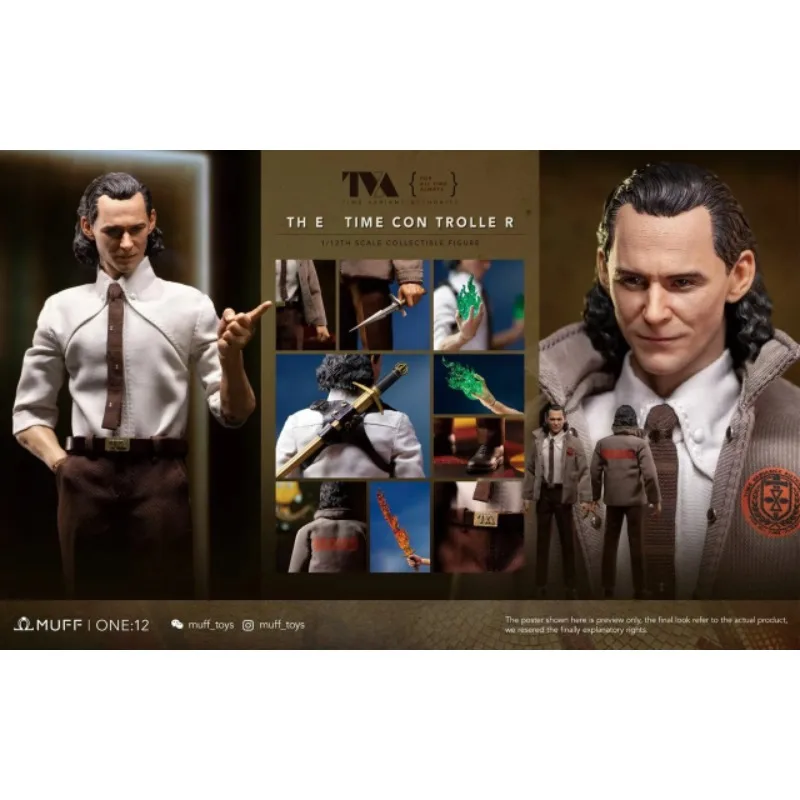

MUFF TOYS Original Time Management Bureau 1\12 Series Loki Anime Action Figure Model Toys Movable Model Ornaments Gifts Fo Boys