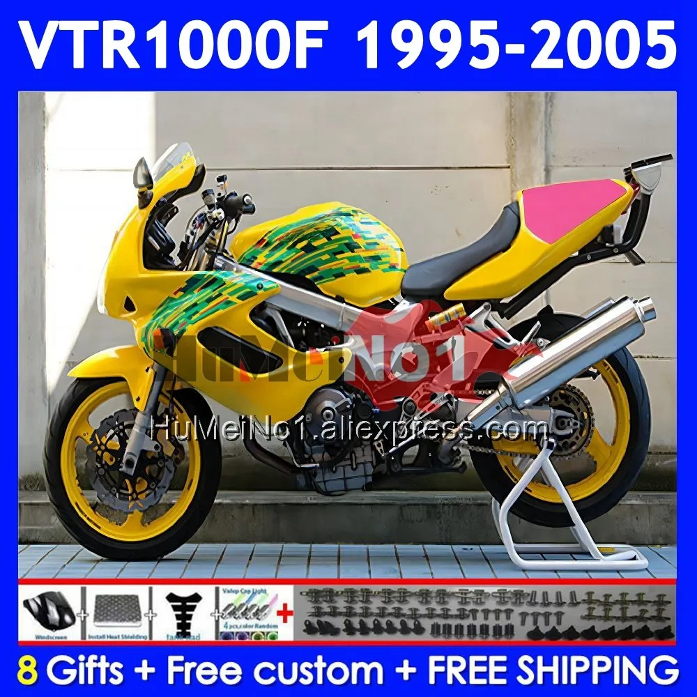 SuperHawk For HONDA VTR1000F VTR1000 67No.47 VTR 1000 F 1000F 1995 1996 1997 1998 1999 2000 01 02 03 Hot yellow 04 05 Fairing