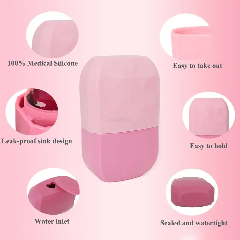 Ice Roller สําหรับใบหน้าซิลิโคน Facial Ball ลูกโลกน้ําแข็งลดอาการบวมและรอยแดง Facial Lift Beauty Care คอบางเครื่องมือ Home