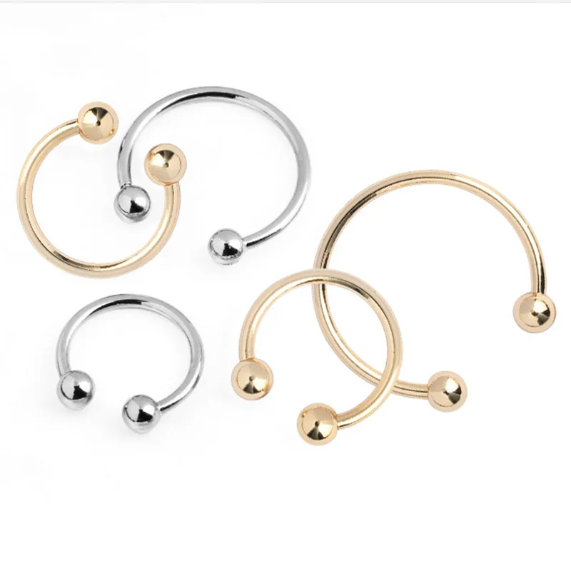 15-60mm Metal U-shaped Ring Buckles Collar Swimsuit Bikini Decorative Clasp Connector Screw Hook DIY Clothes Sewing Accessories