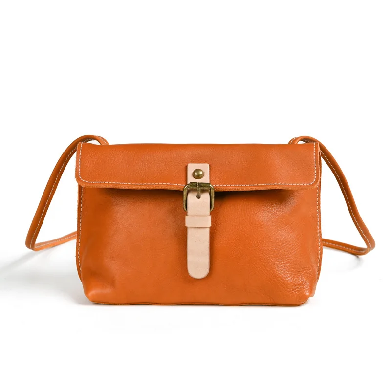 

Повседневная винтажная женская маленькая сумка из натуральной кожи, универсальные сумки для отдыха из натуральной мягкой воловьей кожи, однотонные сумки на плечо и через плечо