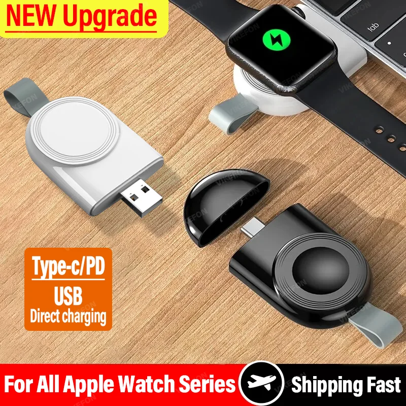 Magnetyczna bezprzewodowa ładowarka do zegarka Apple Watch IWatch 9 8 7 6 5 4 SE Adapter dokujący Przenośna stacja szybkiego ładowania PD Typc-C USB