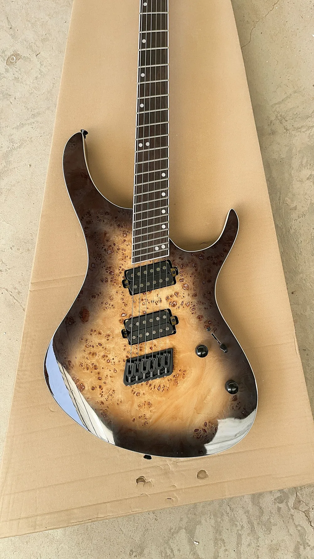 Unusual Shape 6 Strings Electric Guitar with Rosewood Fretboard Black Hardware, Provide Customized Service