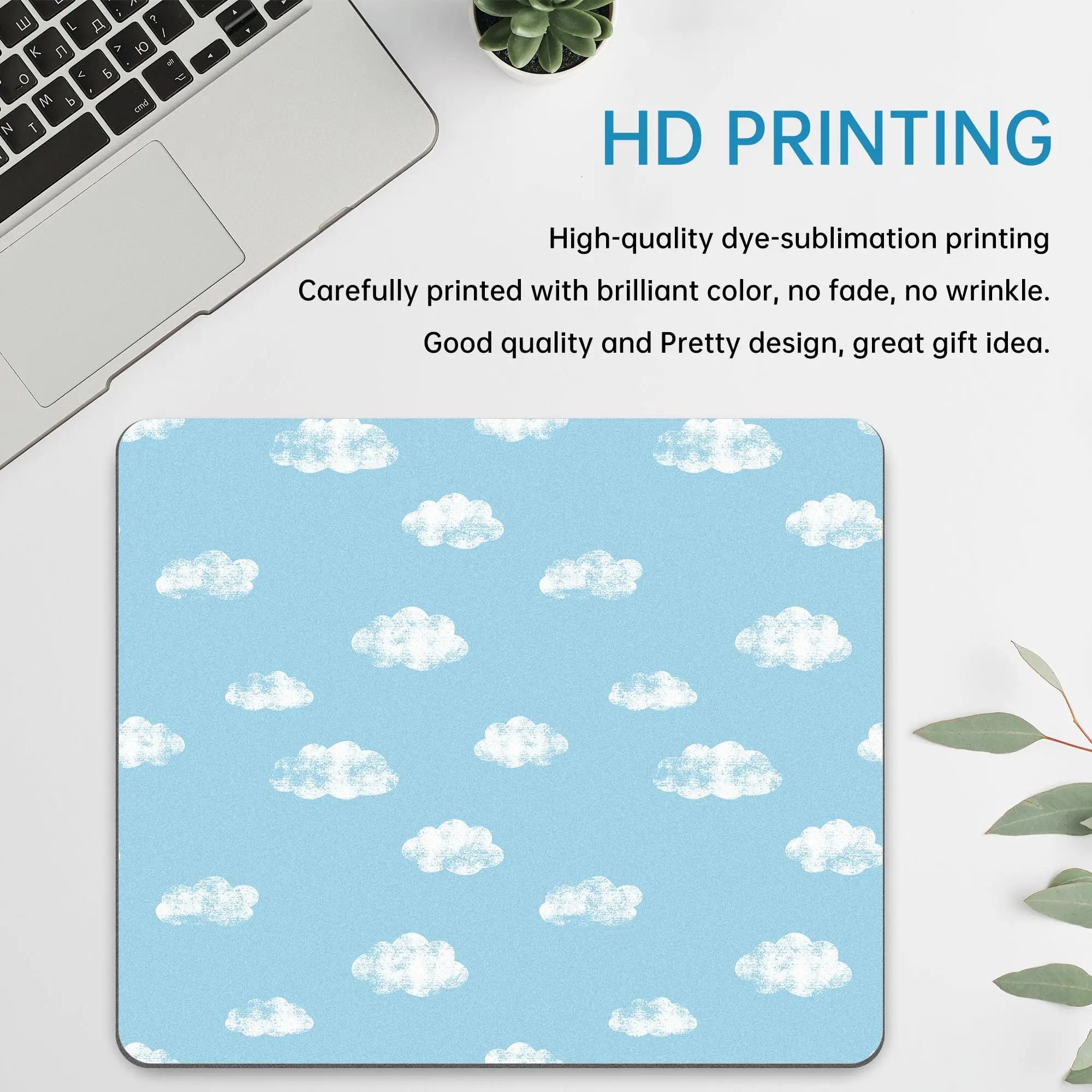 High Quality Cute Sky Cloud Printing Gaming Mousepad Gamer Mouse Mat Keyboard Mats Desk Pad Mousepads 22x18cm For Computer