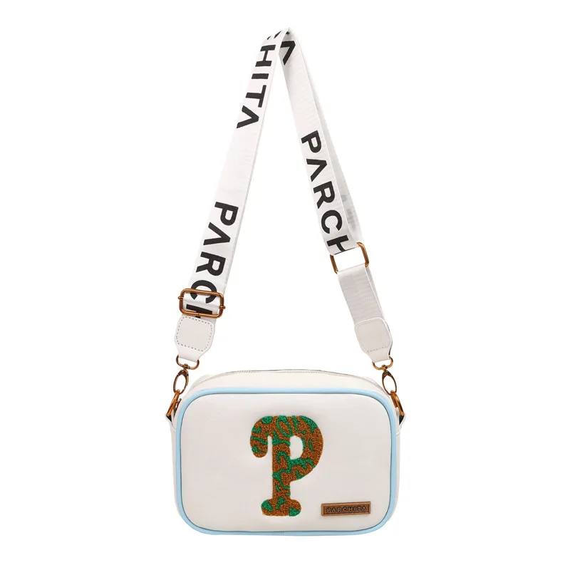 ​Designer Inspired 2025 Women's Crossbody Bag, Trendy Letter Print Shoulder Purse, Chic Minimalist Solid Color for Daily Use​