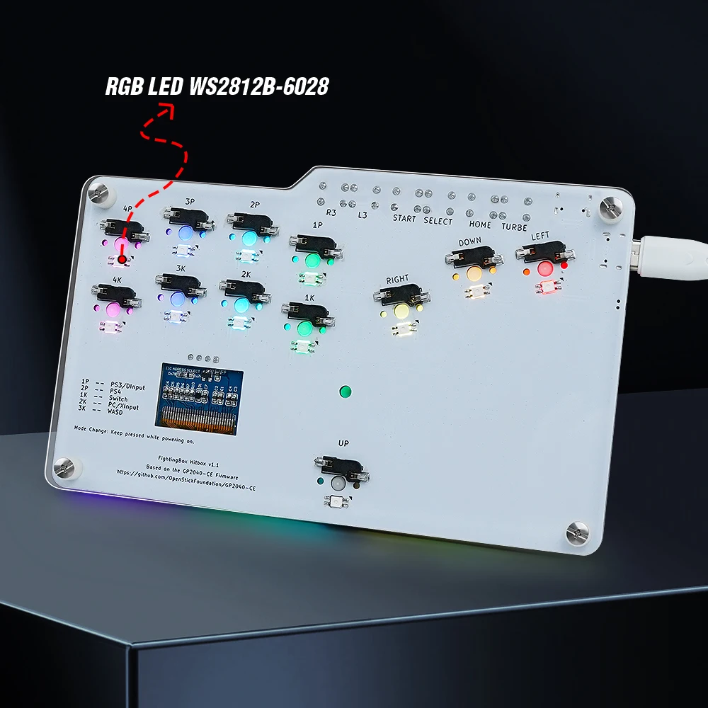 Fightingboxミニhitbox wastd gps2040 ce fightstickゲームパッドキーボードチェリースイッチforps3/ps4/nNintendo Switch/mewster/スチーム