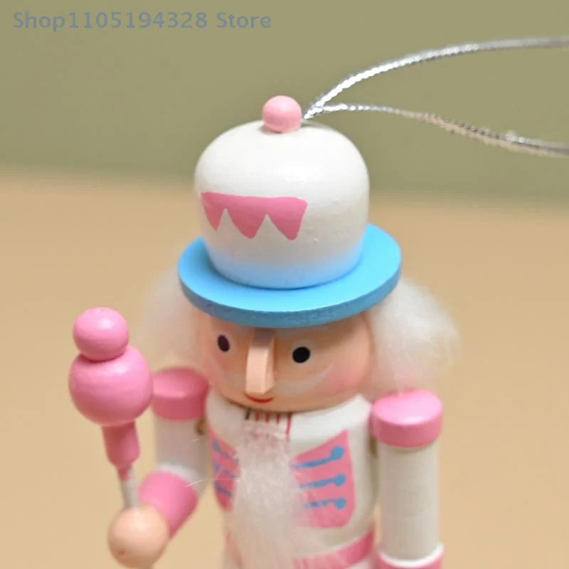 1/4 قطعة هدايا العيد معكرون كاندي سلسلة كسارة البندق دمية الجندي 12 سنتيمتر شجرة عيد الميلاد قلادة ديكور منزلي للحفلات