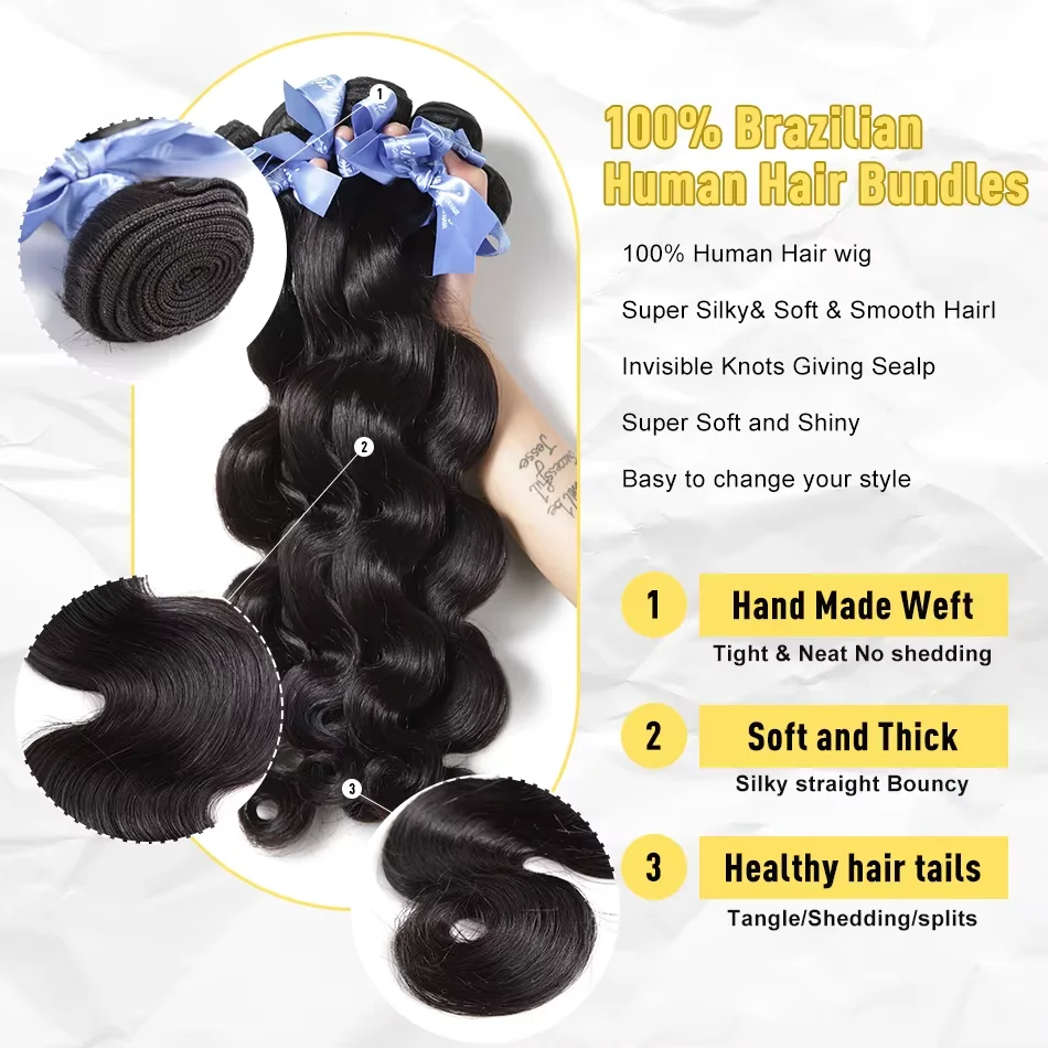 

Lakeisha Body Wave 28 30 Inch Indian Remy Raw Virgin Unprocessed 100% Human Hair Water Wave Extensions 3/4/5 Bundles Double Weft