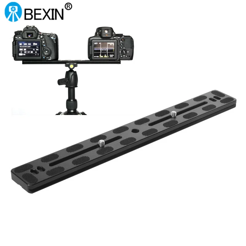 BEXIN PU300 Universal Aluminum Quick Release Plate Tripod Mount Adapter with 1/4 Screw for Benro Arca Swiss Ball Head and Camera