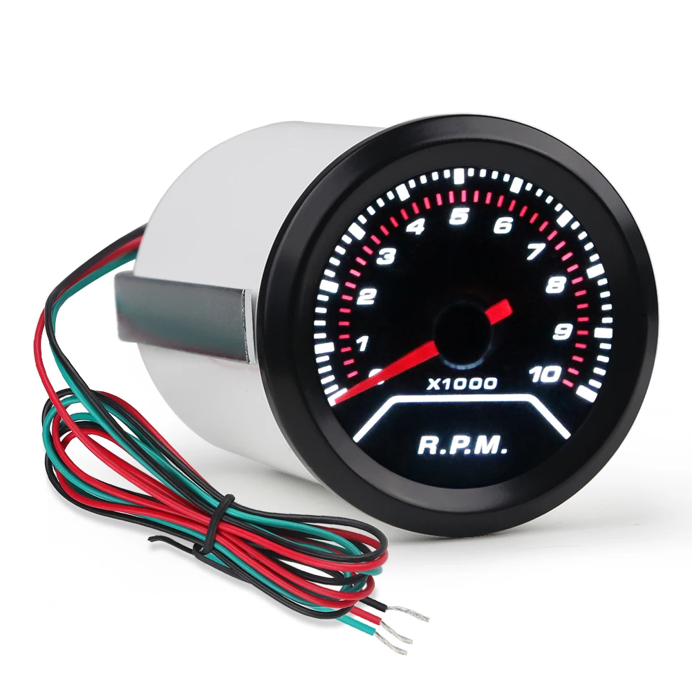 

FISHBERG 52mm Air Fuel Ratio Gauge LED Dual Display Boost Water Oil Temp Pressure Voltmeter Air fuel gauge voltmeter tachometer