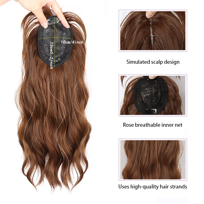 شعر مستعار اصطناعي للسيدات، إضافة شعر مثالية، حية وطبيعية، شعر مستعار طويل مجعد