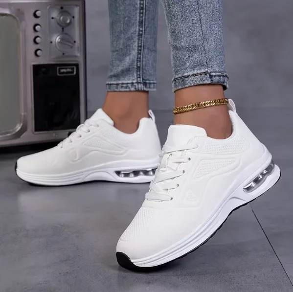 Damen-Laufschuhe mit Luftpolsterung, Leichte, Weiche, Stoßdämpfende, Stylische und Vielseitige Sneaker für Outdoor-Sport und Alltag – Detail 2