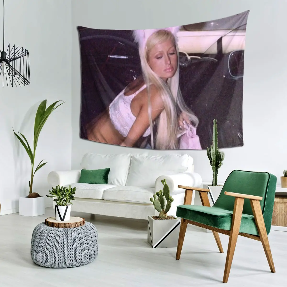 Paris-Hilton Tapestry Art Wall Hanging Aesthetic Home Decor Tapestries for Living Room Bedroom Dorm Room