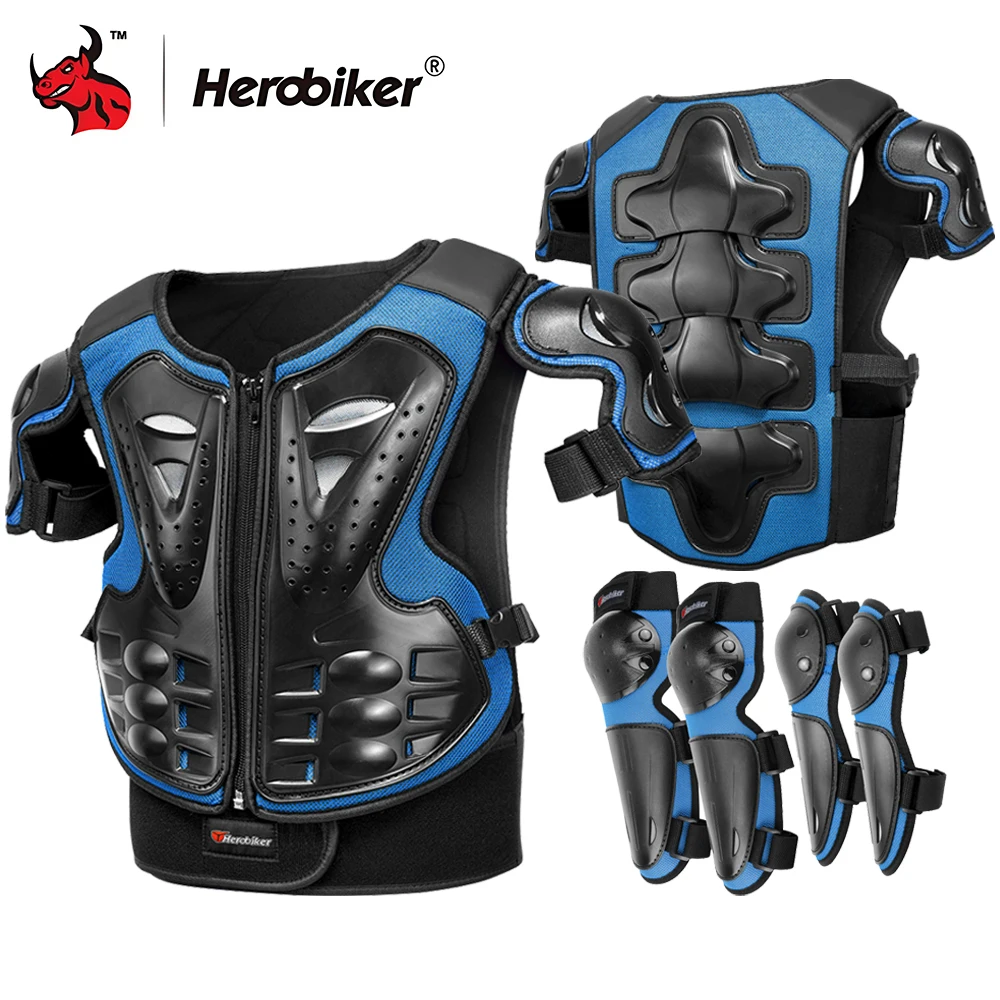 

Children's Motorcycle Armor Anti Fall And Anti-collision Riding Equipment Bicycle Knee Pads Elbow Pads Chest And Back Protection