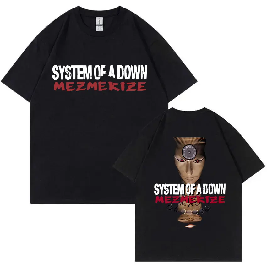 Famous Rock Band System of A Down Mezmerize Graphic T Shirts Alternative Metal Music T-shirts Men Women Vintage Oversized Tshirt