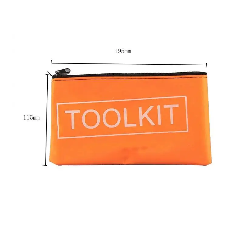 Hand Tool Bag Thick Canvas Bag for Small Tools Screwdriver Wrench Tweezers Drill Bit Organizer Bag Waterproof Zipper Pouch