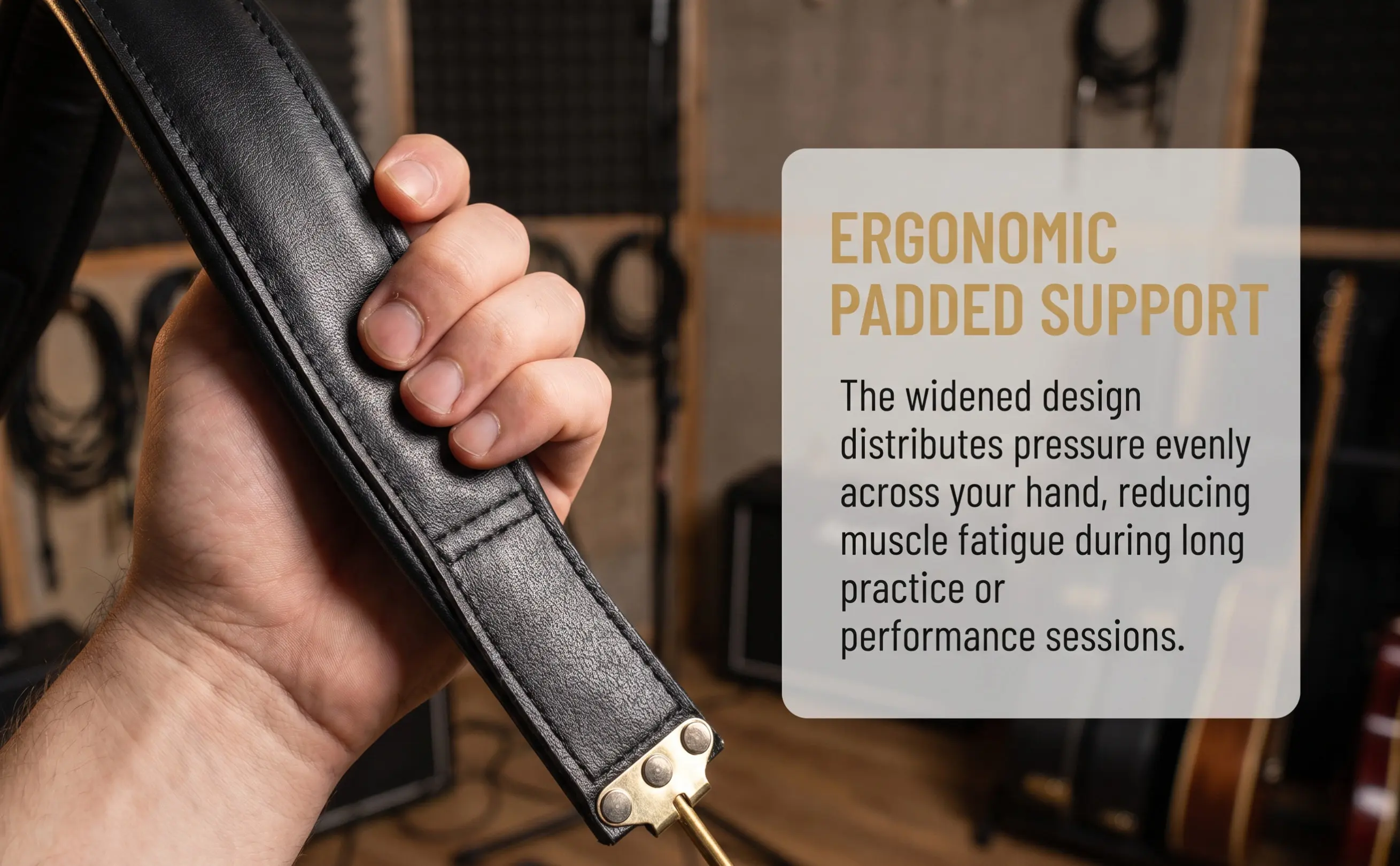 Premium Accordion Bass Strap Left Hand Belt Heavy Duty Workmanship Reliable Secure Fit for Musicians Beginner to Professional