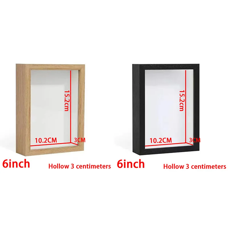 Shadow Box Depth 3cm Wooden Photo Frame for Displaying 3D Works
