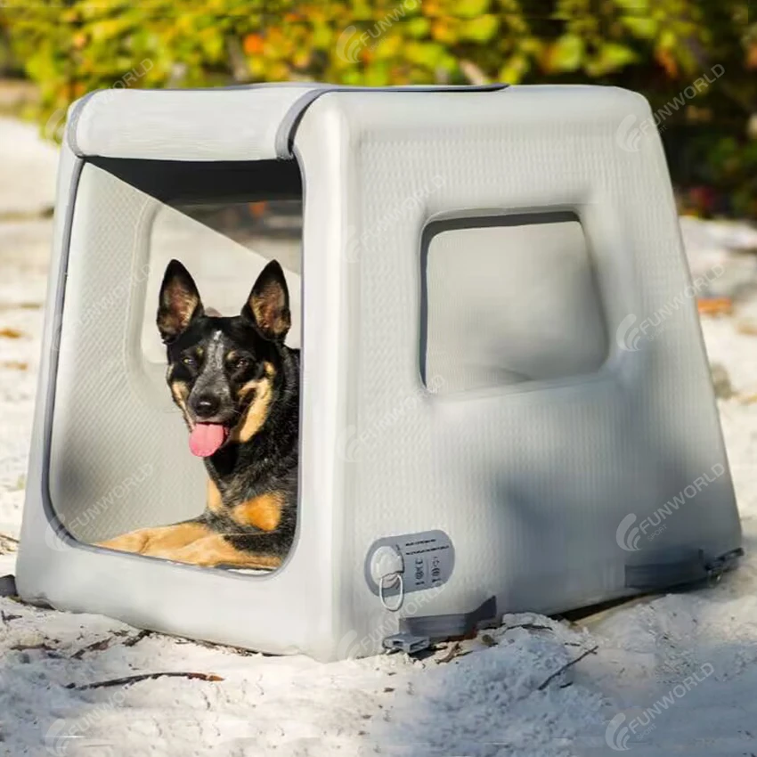 Environmentally friendly foldable inflatable outdoor kennel travel pet cage bed cat litter dog box furniture - view 4