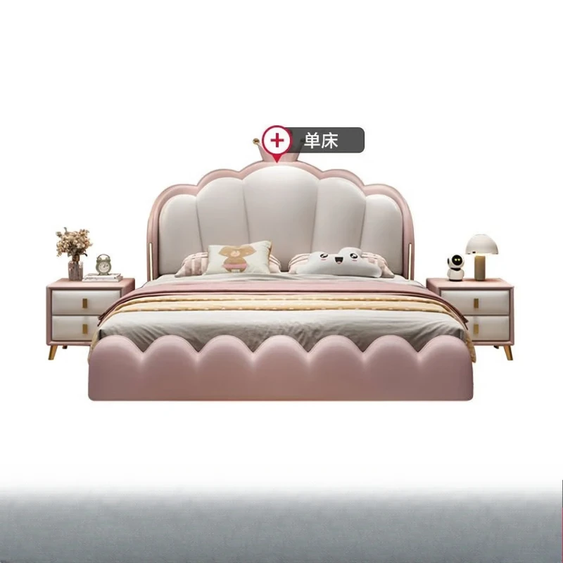 

Двуспальная кровать Art Bed 1.8x2 метра, подвесная кровать-принцесса, современная, простая, в кремовом стиле, с мягким изголовьем, для главной спальни
