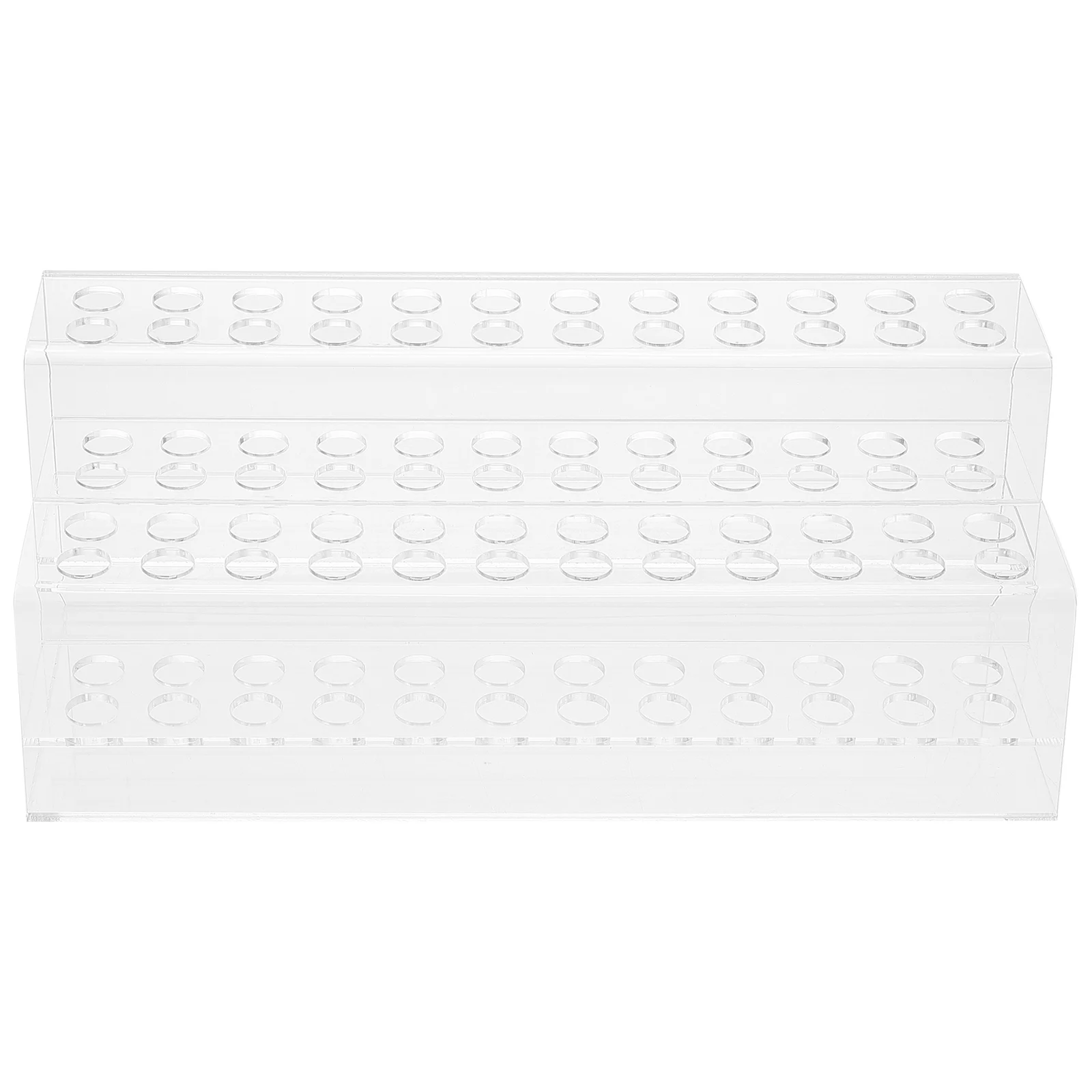 

Clear Acrylic Pen Holder Stationery Storage Display Stand 48 Holes Dual Layer for Office Desk Organization Pen Supplies