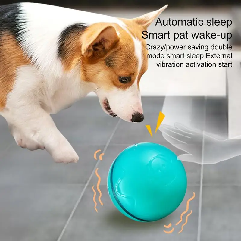 Moving Ball For Dogs Electronic Dog Toy Rechargeable Automatic Dog Toy Bouncing Dog Toy Electric Dog Ball With Sounds And Lights