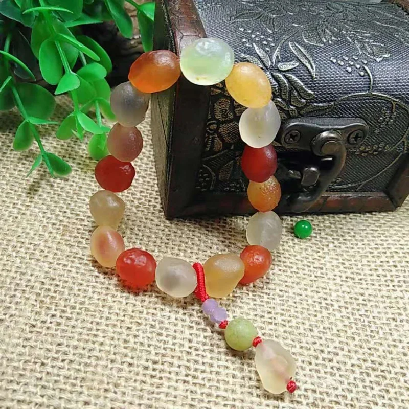 One-Piece Delivery Alashan Accessories Trendy Female Tendon Stone Sugar Heart Colorful Agate