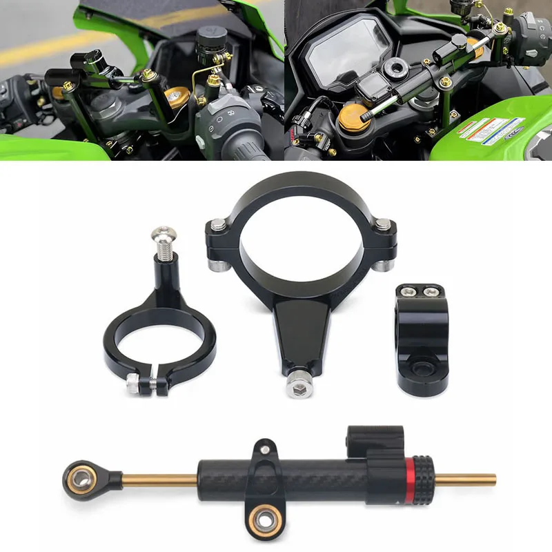 

Motorcycle Accessories CNC Adjustable Steering Damper Stabilizer Mounting Fit For ZX-4R ZX-4RR ZX4R ZX4RR ZX25R