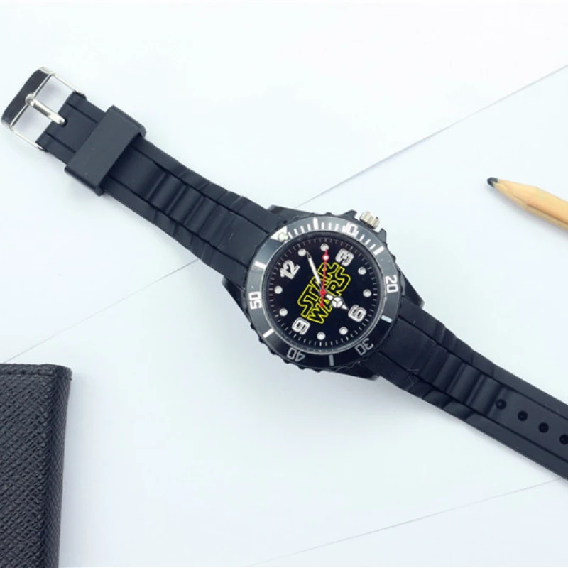 Star Wars Kids Watches Anime Darth Vader Silicone Quartz Watch Children School Exam Watches Boys Girl WristWatch Clock Gifts