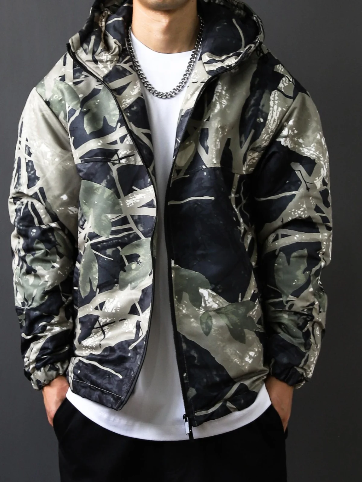 

American Retro Camouflage 2024 Large Size Thiened Hooded Workwear Jaet Men's Winter Loose Versatile Couple Cotton Coat