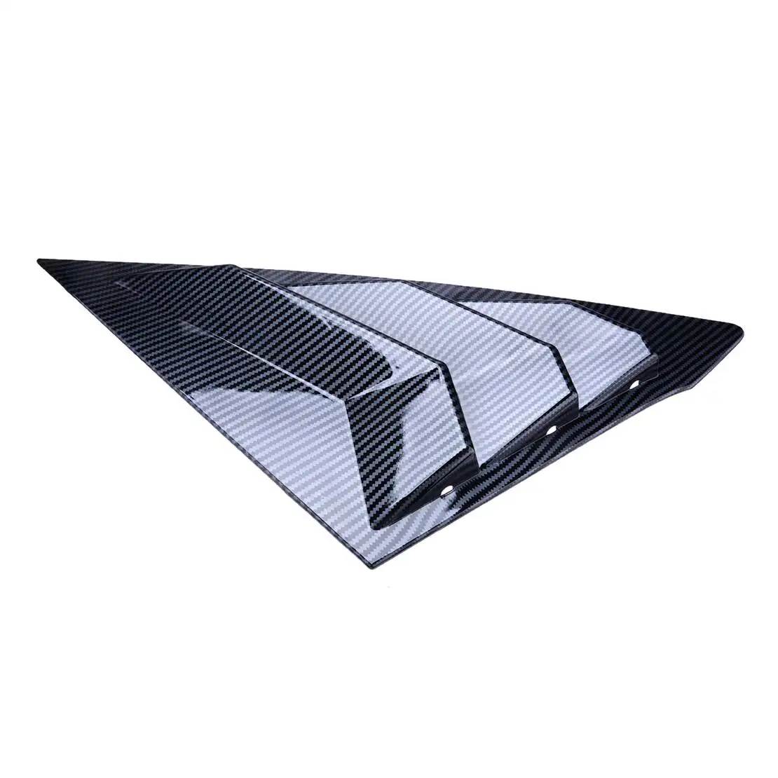 Car Rear Side Window Blinds Trim Louvers Cover Fit For Acura Integra 2023-2024 Black Carbon Fiber Texture Style ABS