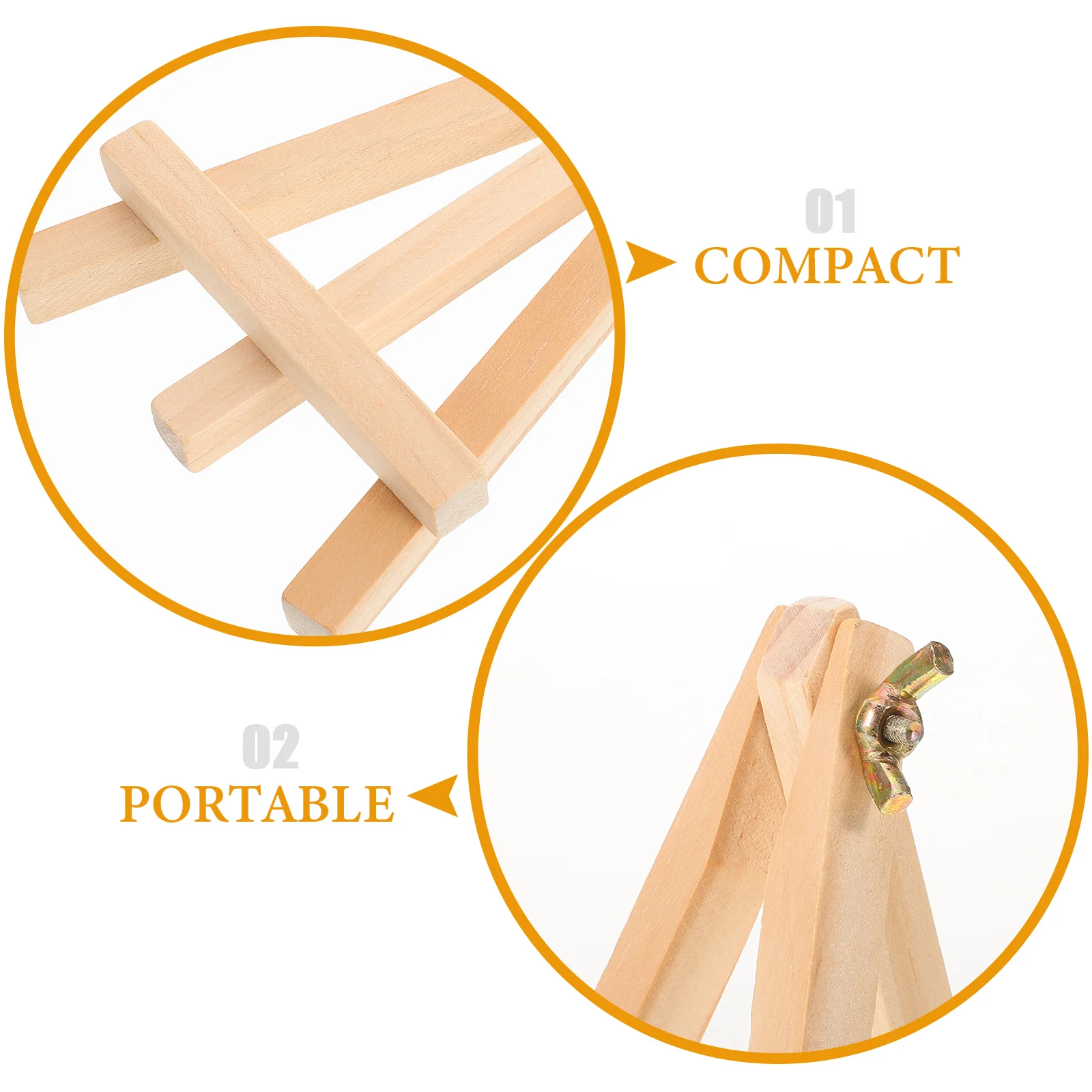 Photo Frame Bracket Painting Triangle Easel A-Frame Tabletop Wood Display Holder Stand