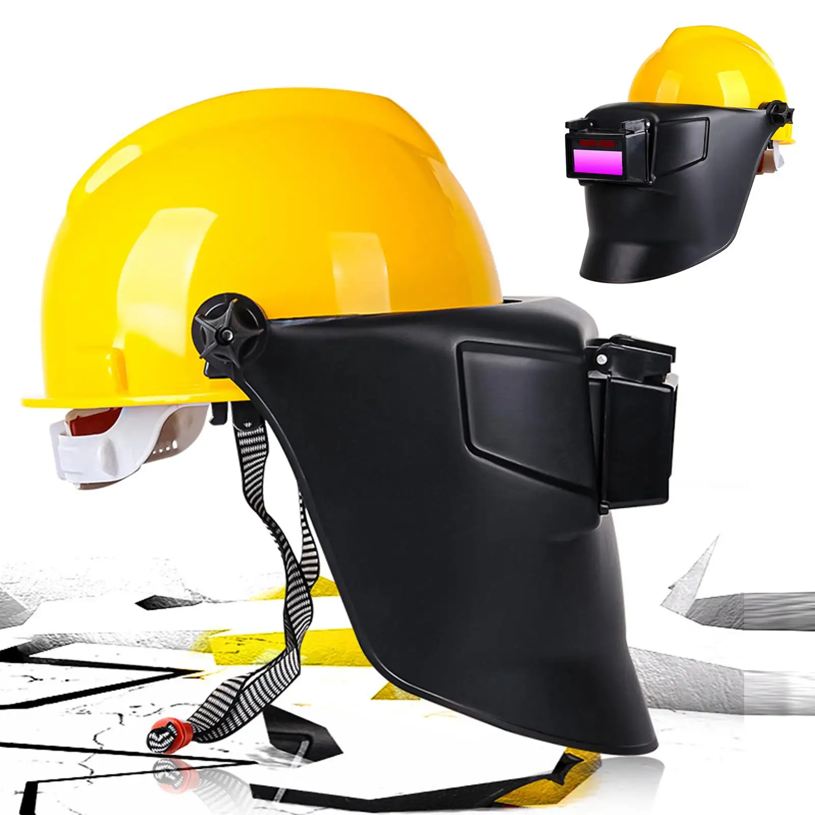 Auto Darkening Welding Helmet Grinding Mask Splash Proof Shockproof Large View