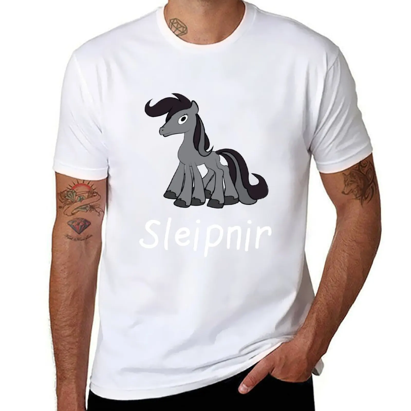 

Sleipnir Odin's Horse - Asatru Animals T-Shirt men t shirt cotton 100% man t shirts high quality luxury brand T-Shirt