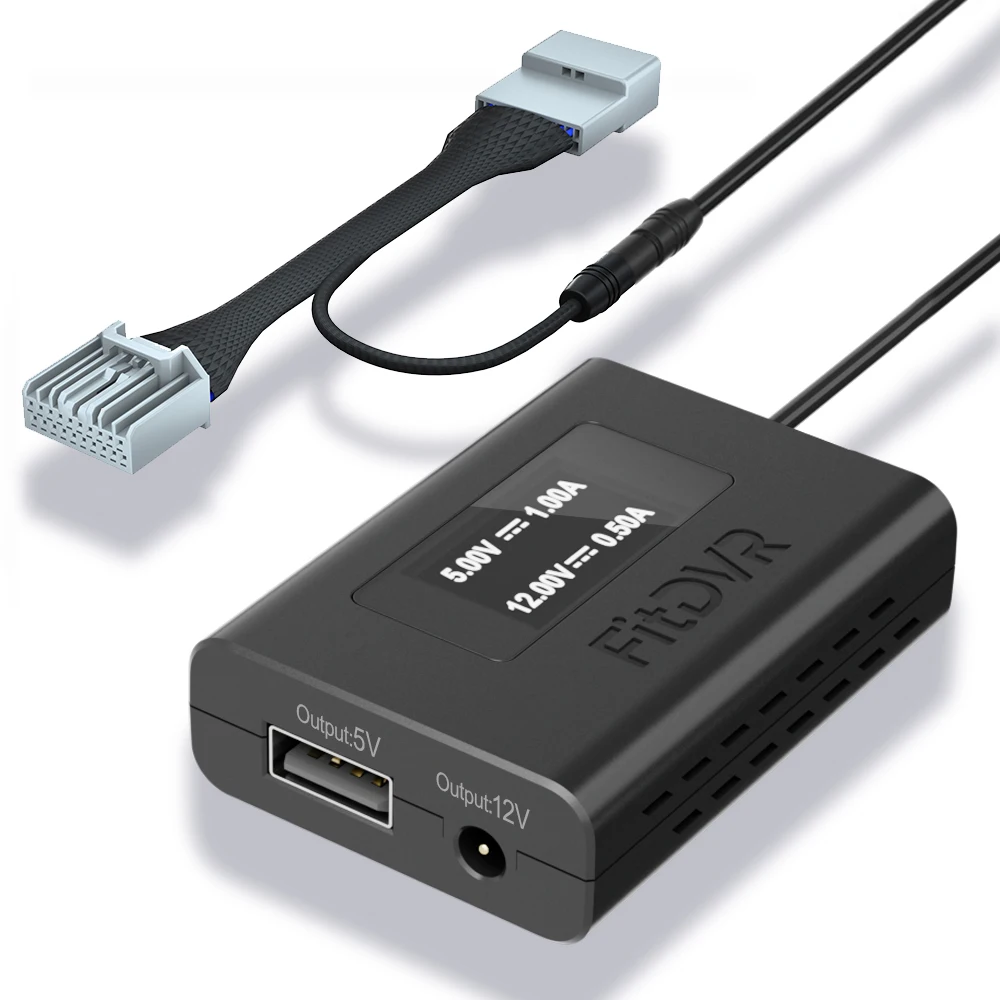 محول طاقة FitDVR Dash Cam (20 دبوسًا) لسيارة Land Rover Jaguar، يتصل بالوحدة التحكم العلوية، مصدر طاقة USB، D3-031 #1