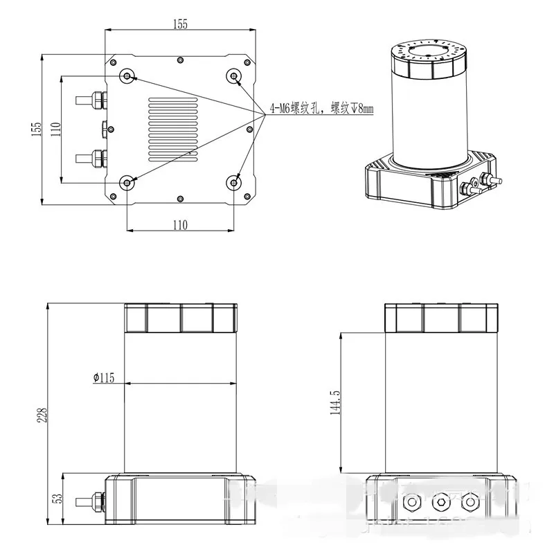 Marine Port Crane Collision Avoidance Radar Industrial Collision Avoidance Millimeter Wave Scanning Obstacle Avoidance Radar