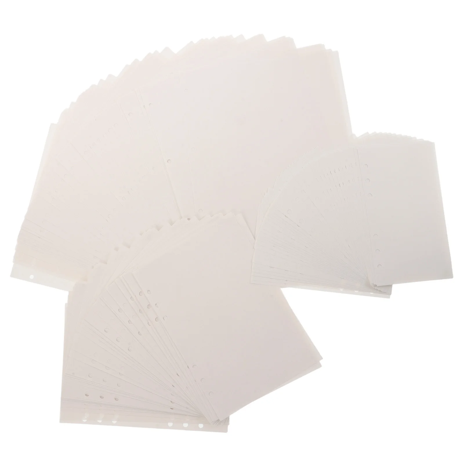 عبوات أوراق فضفاضة بفتحة A5 ورق حشو فارغ لمجلة الموثق منظمو دفاتر الملاحظات الورقية العادية باللون الأبيض #2