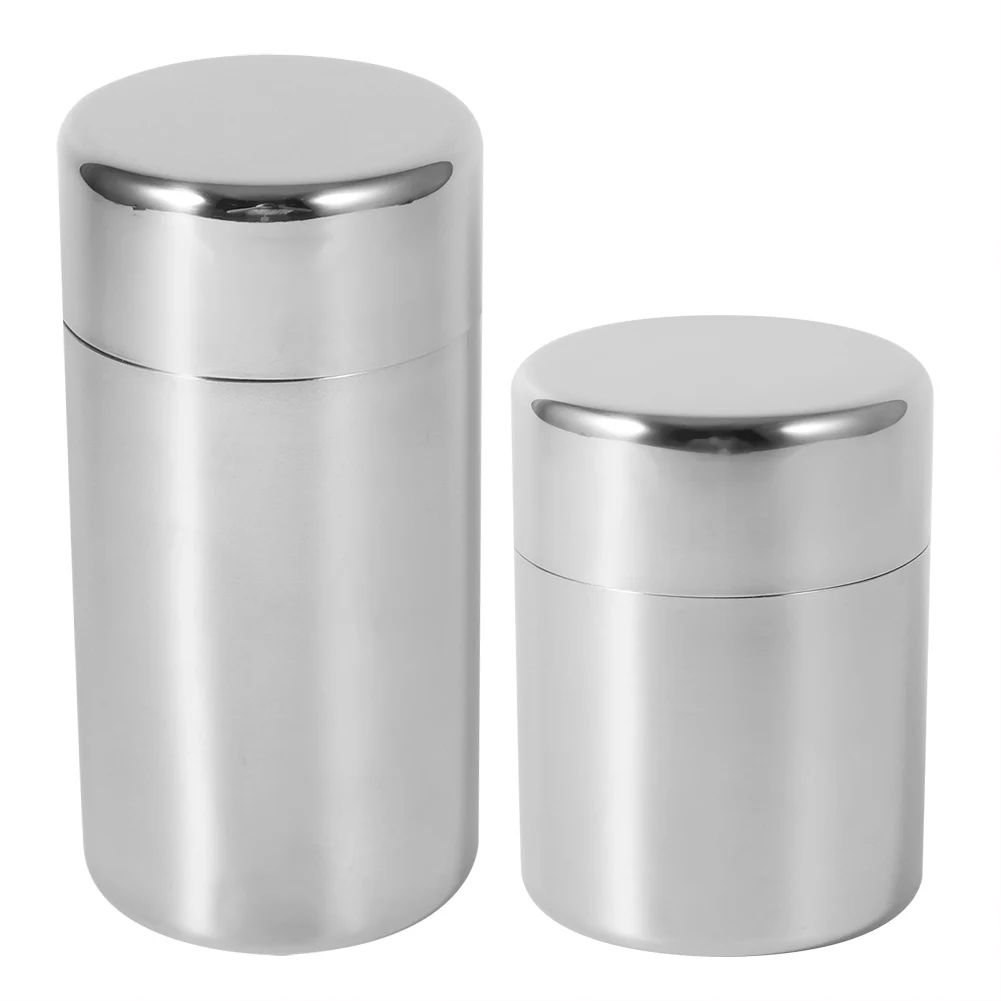 Stainless Steel Tea Tins Canister Home Kitchen Canisters for Tea Coffee Sugar Storage Loose Leaf Tea Tin Tea Tins