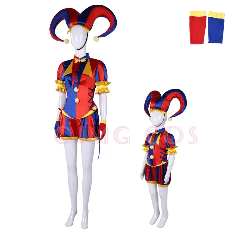 The Amazing Digital Circus Pomni Cosplay Costume Carnival  Anime Uniform Halloween Costumes Women Game view 3